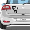 sticker auto pisica neagra 211268